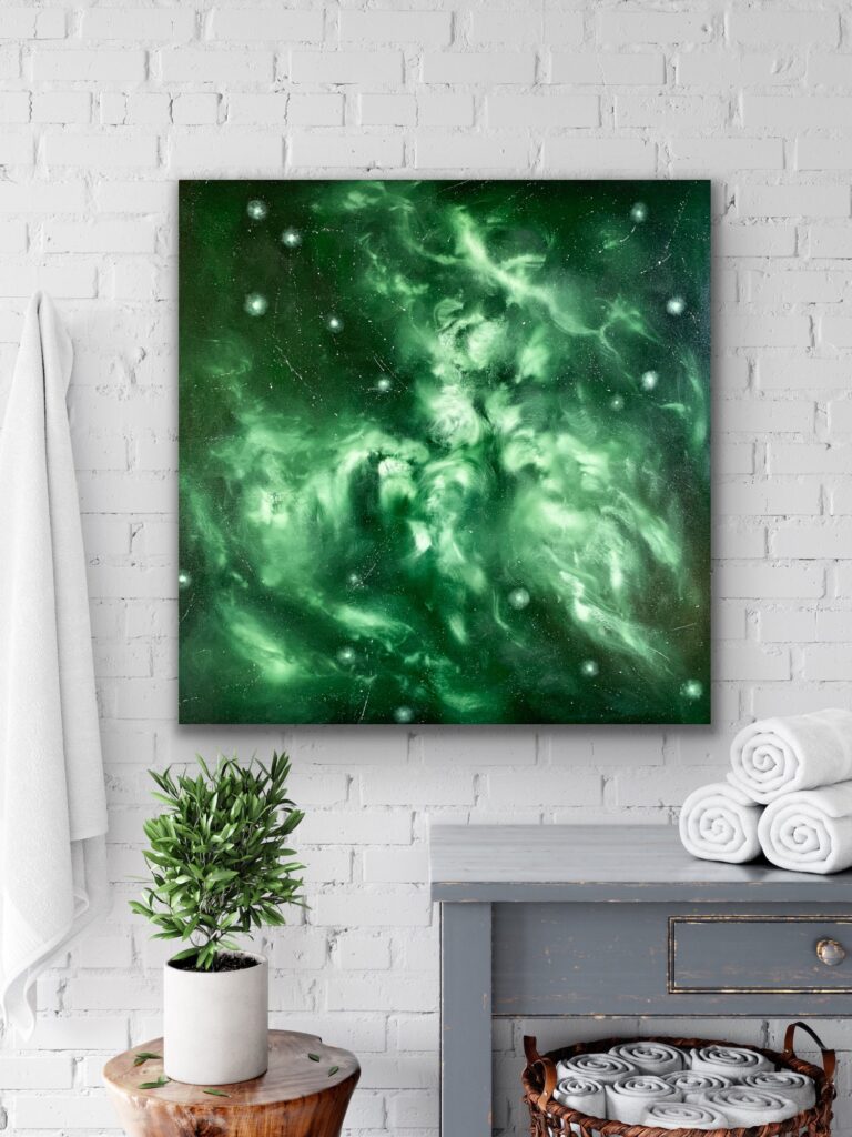 Interstellar 4, 31.5”X31.5”( 80X80CM) ,  art canvas painting, art, home painting, colorful art